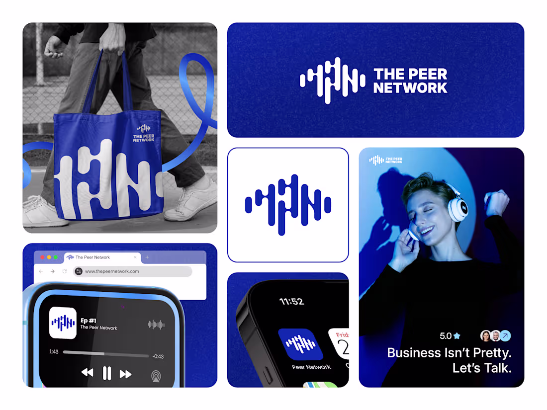 Cover image for The Peer Network - Logo & Branding for Business Podcast Chan...