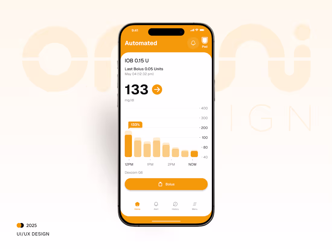 Cover image for Omnipod Mobile App – Smart Insulin UI/UX Design