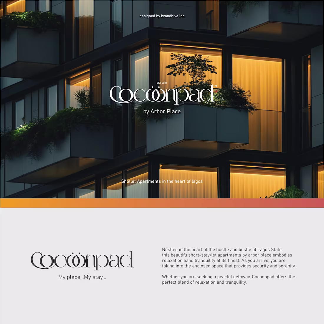 Cover image for Cocoonpad by Arbor place (Brand identity strategy, and design)
