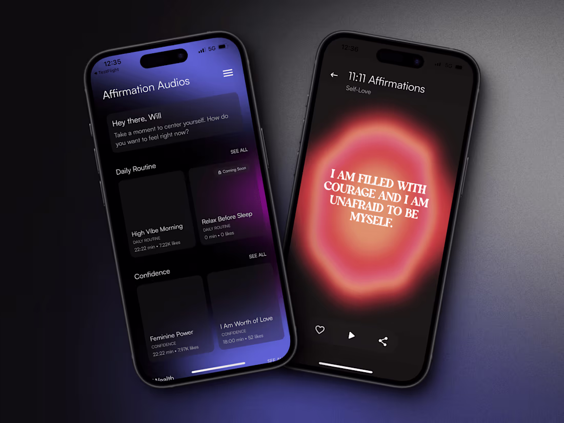 Cover image for 11:11 Affirmations — Audio & Text Affirmations App