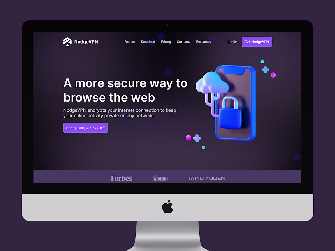 Cover image for VPN Landing Page Design :: Behance