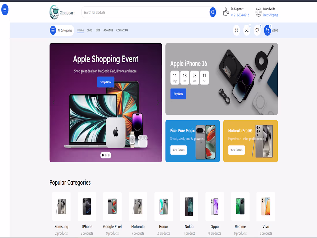 Cover image for E-commerce Website - Glidecart