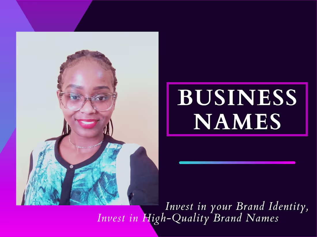 Cover image for I will craft catchy business names for your company or brand