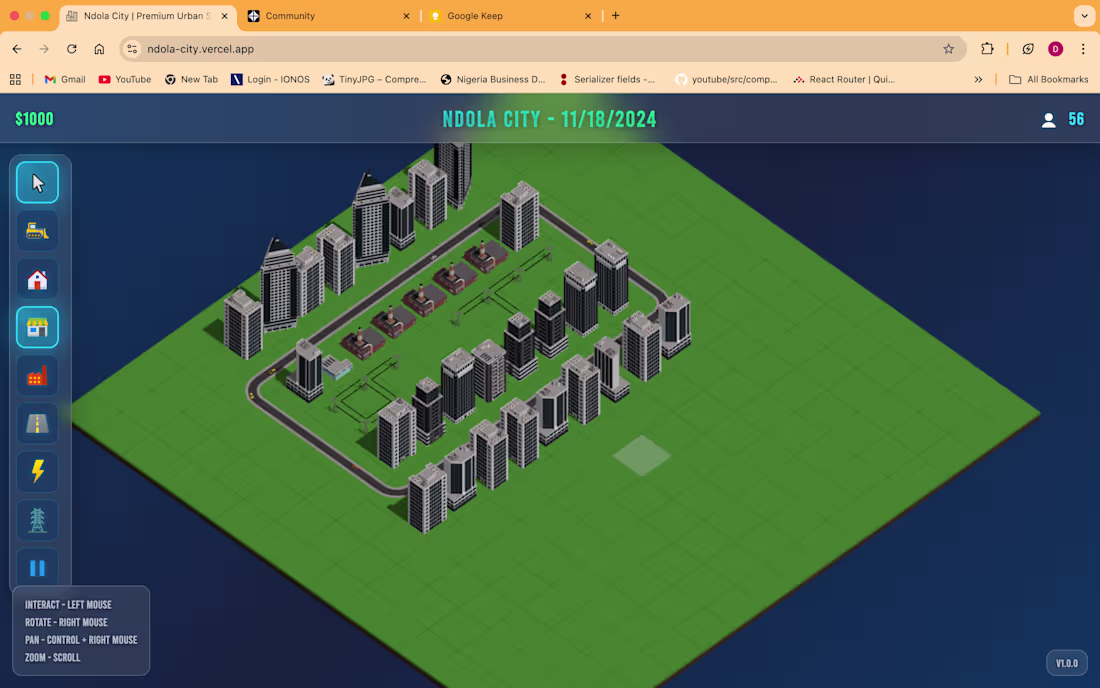 Cover image for Built this city simulator on