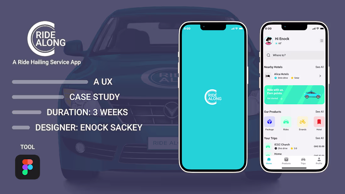 Cover image for RIDE ALONG. A ride hailing service mobile App. :: Behance