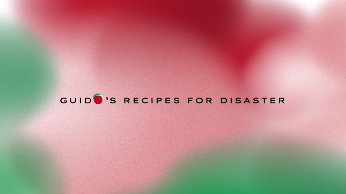 Cover image for Guido's Recipes for Disaster—Logo Design + Newsletter Graphics