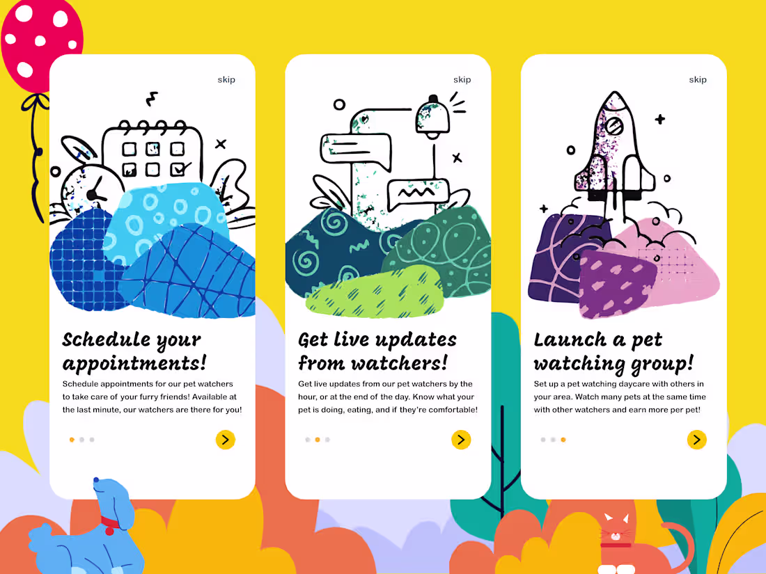 Cover image for PetWatchr - Onboarding Screens