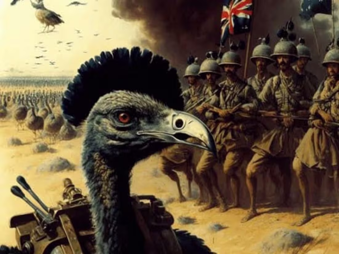 Cover image for "Australia's Bird Battle: The Unbelievable Tale of the Emu War"
