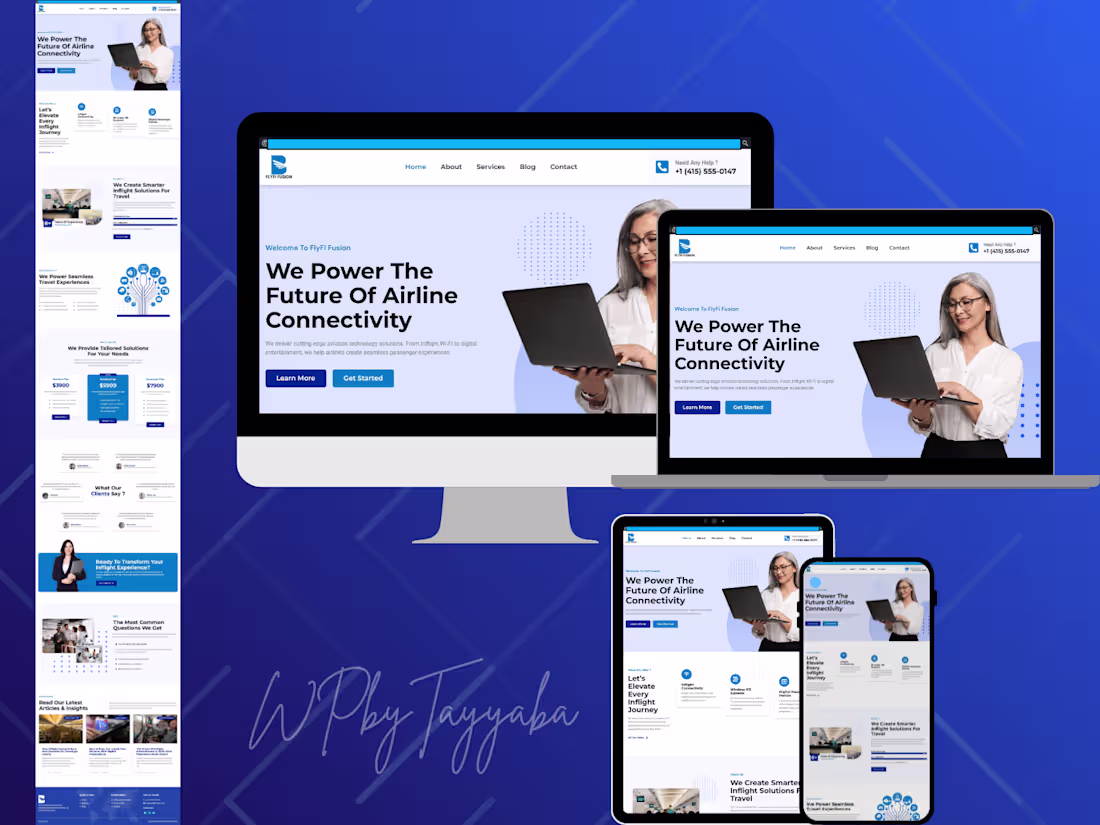 Cover image for Aviation SaaS & Inflight Connectivity WordPress Website