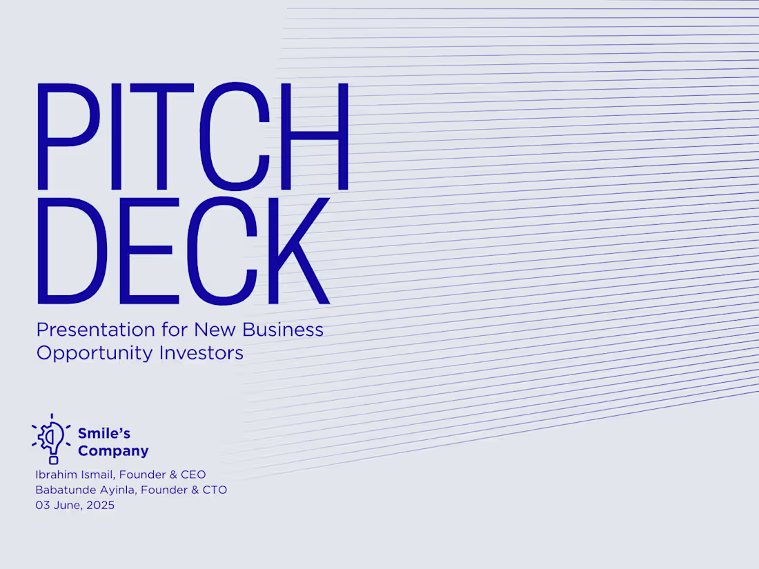 Cover image for Pitch Deck Presentation