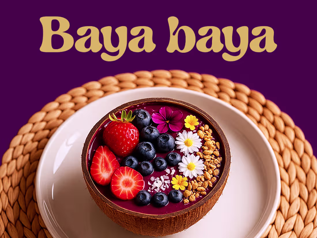Cover image for Baya Baya | Tropical Açaí Bowl Brand Identity & Packaging