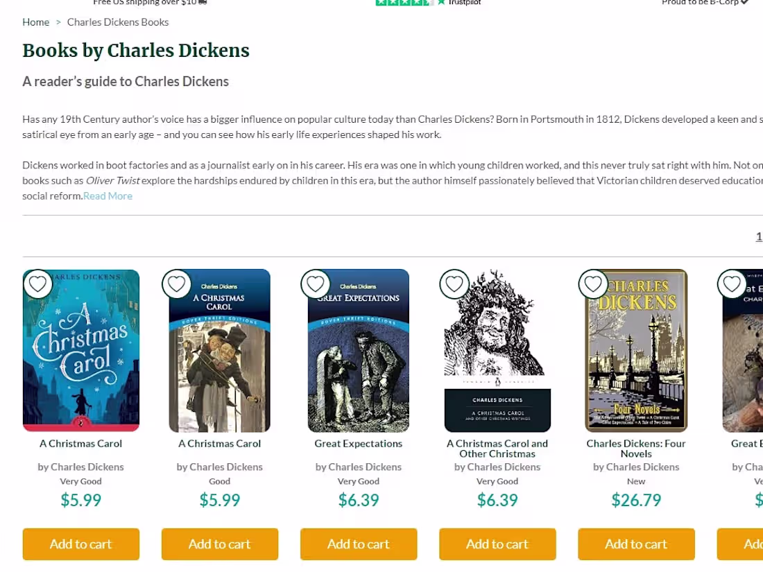 Cover image for Charles Dickens Books - World of Books
