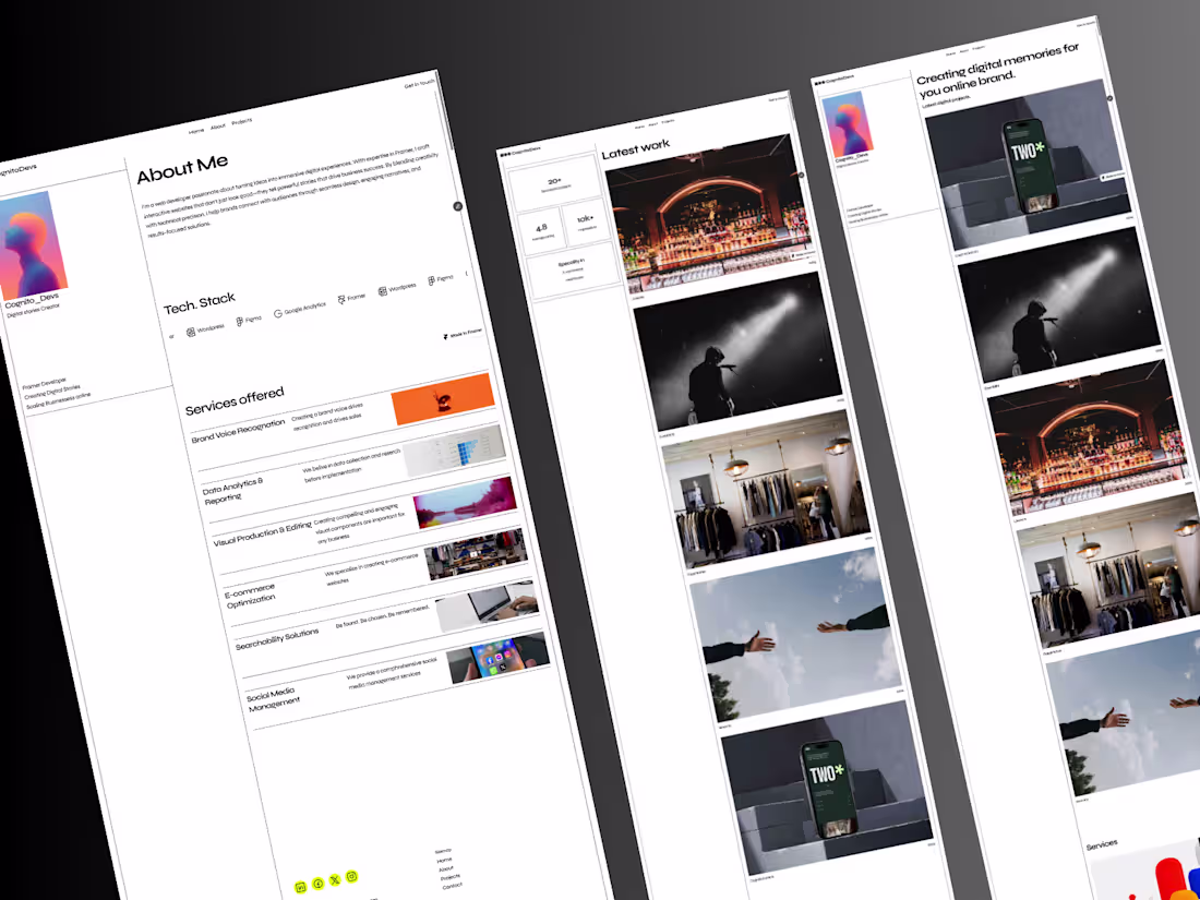 Cover image for A portfolio website that helps creators showcase their lates...