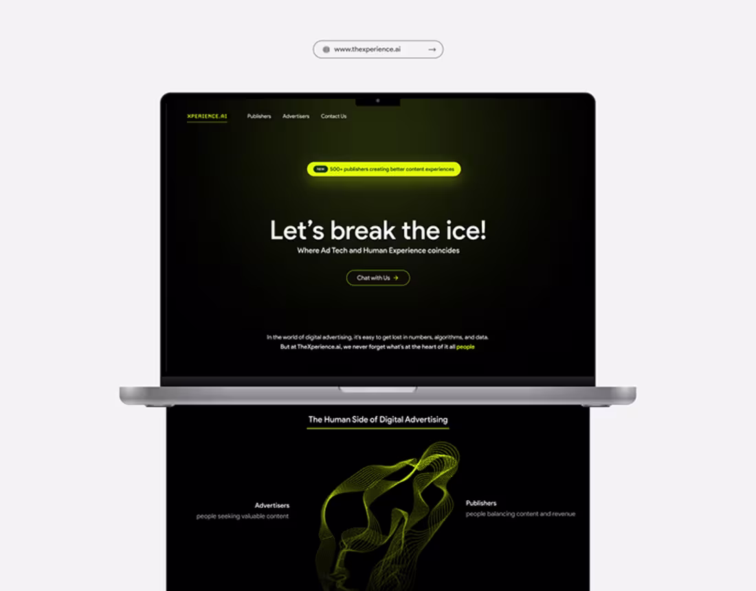 Cover image for Website UI : thexperience.ai