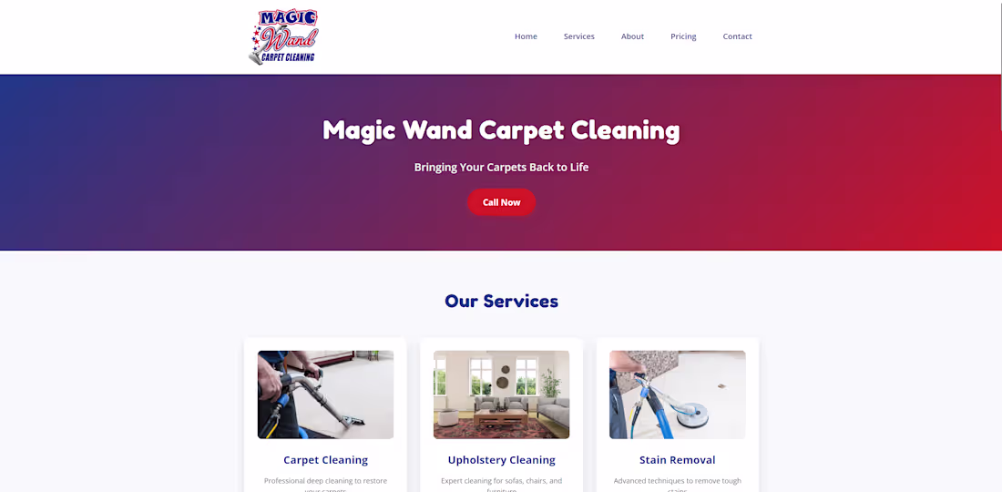 Cover image for Carpet Cleaners Site