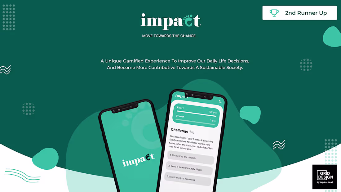 Cover image for IMPACT APP | Designathon on Behance
