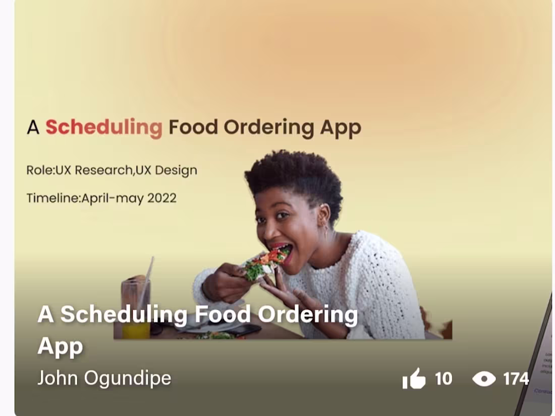 Cover image for Food scheduling ordering app