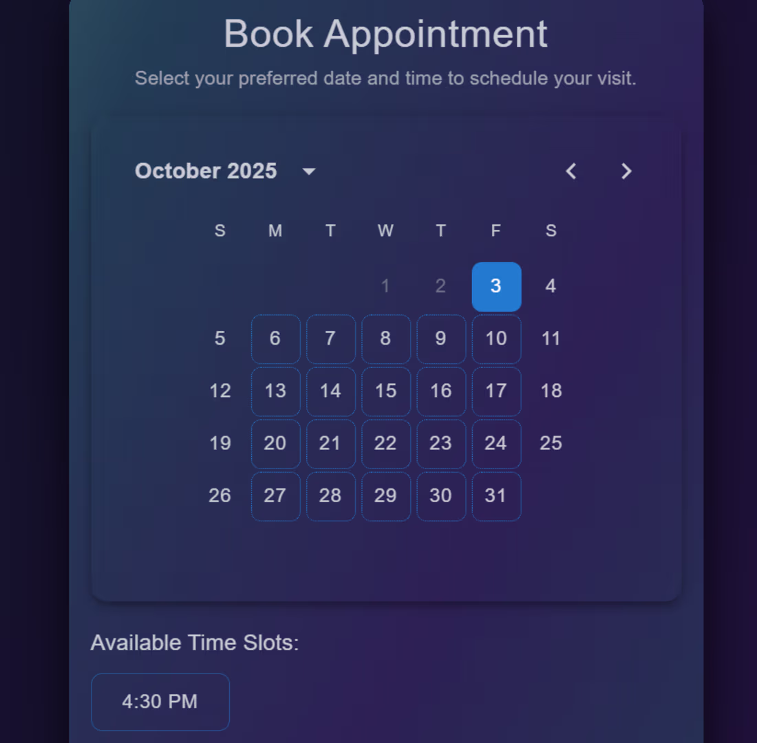 Cover image for Appointment Booking System - Real-Time Scheduling