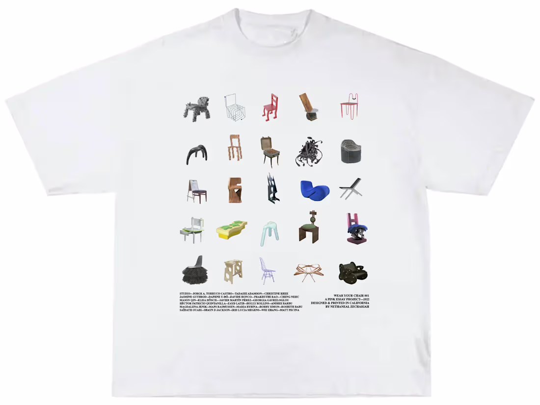 Cover image for Pink Essay - Product Concept and Copy: WEAR YOUR CHAIR 01 Shirt
