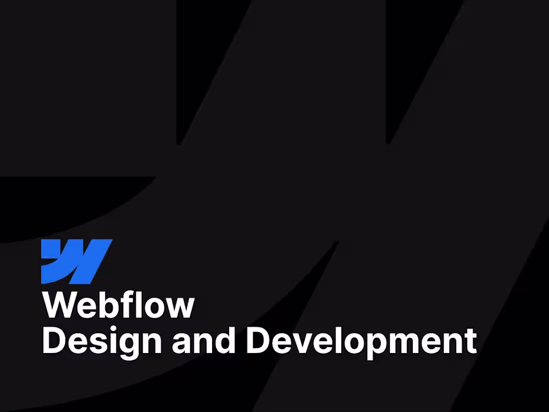 Cover image for Webflow Design and Development