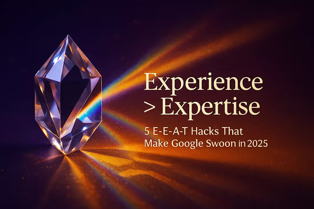 Cover image for Experience > Expertise: 5 E-E-A-T Hacks That Make Google Swoon in 2025