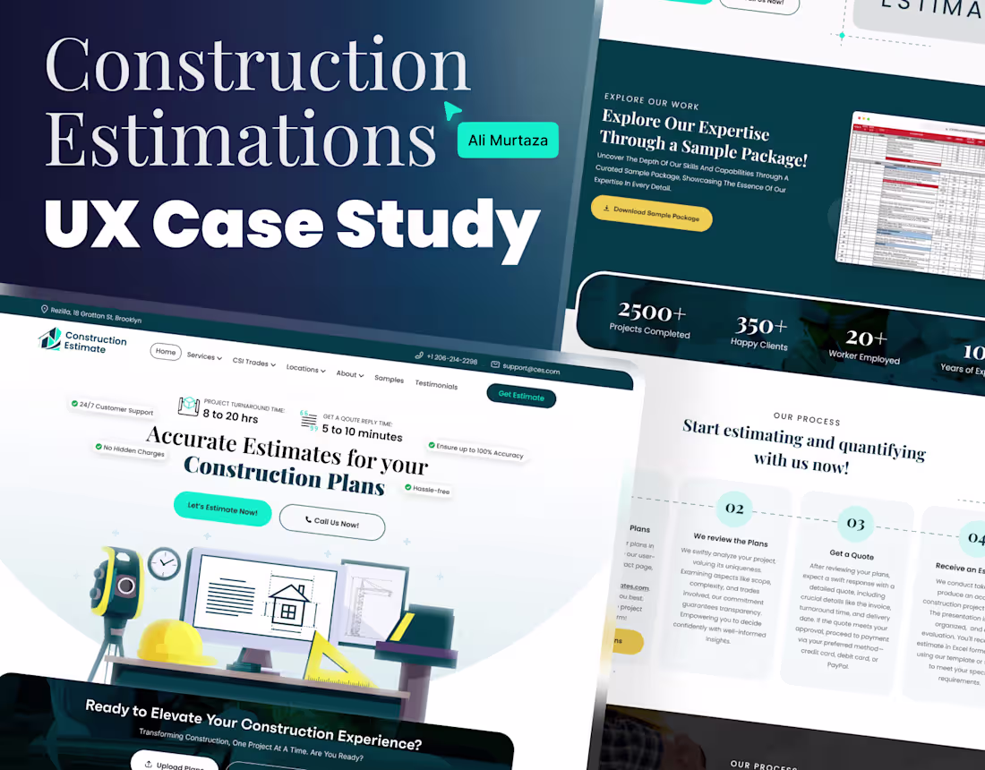 Cover image for Construction Estimate Website