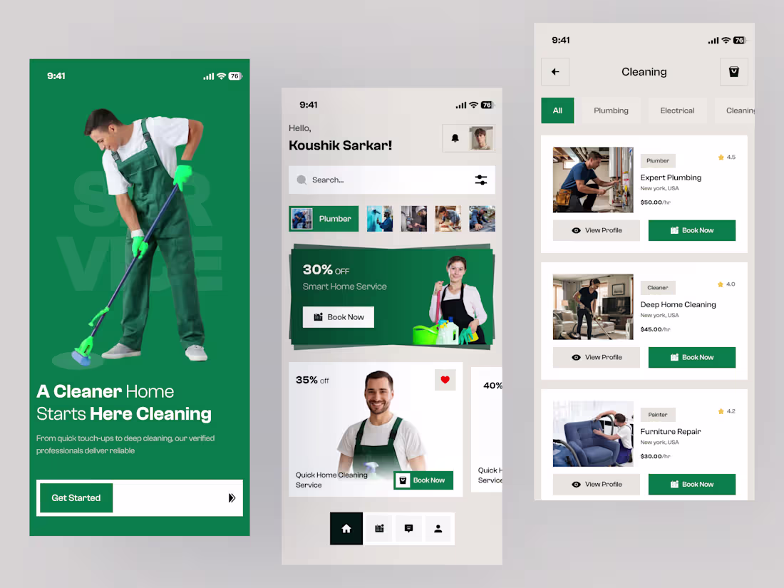 Cover image for Home Services App – Smart Cleaning & Seamless Booking