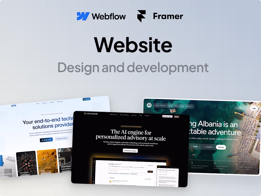 Cover image for Premium Website Design & Development in Webflow 