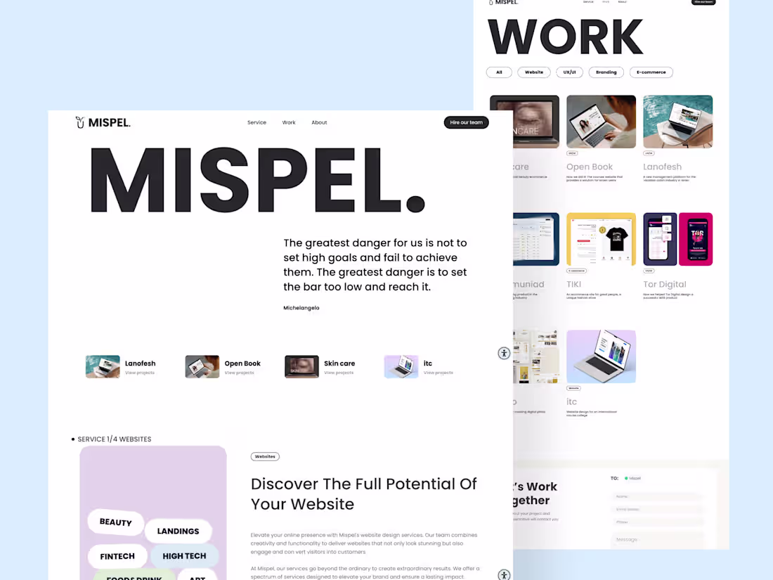 Cover image for mispel - UX/UI design studio