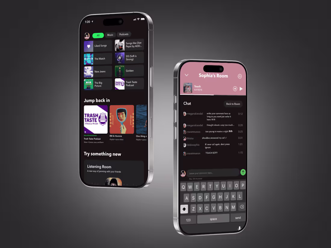 Cover image for Creating Listening Rooms for Spotify to boost social appeal