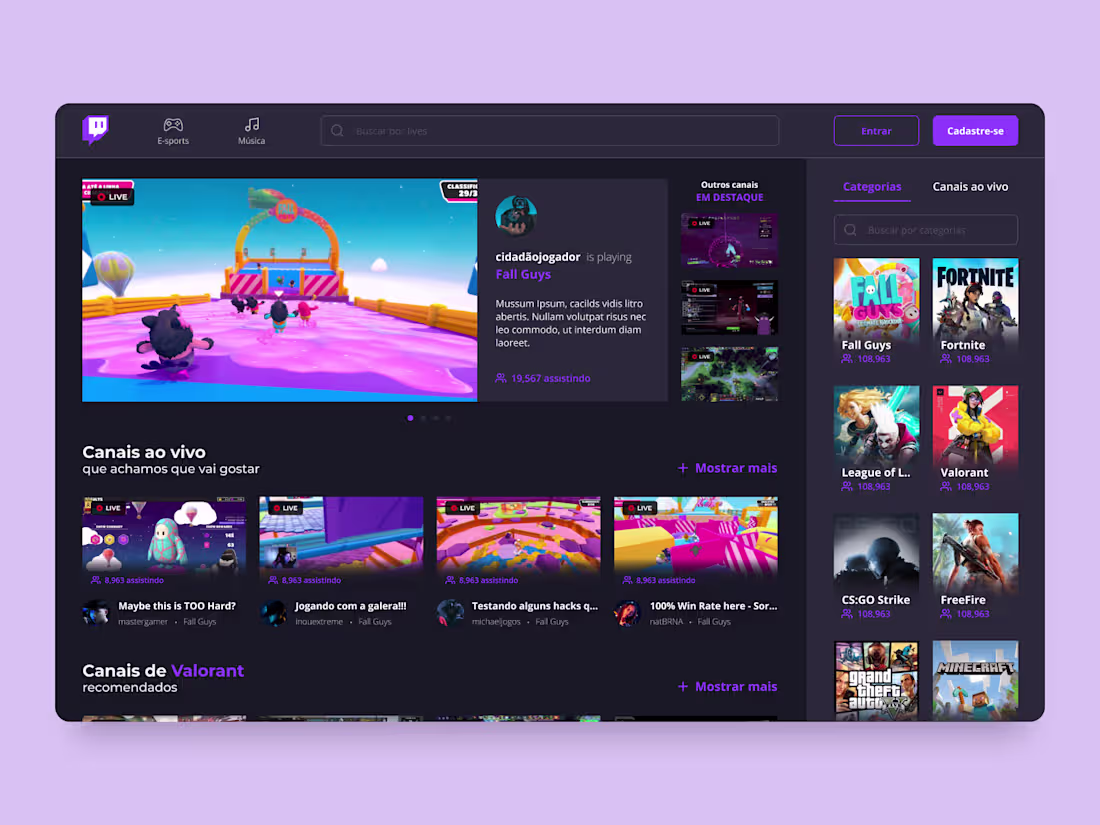 Cover image for Twitch Redesign Concept