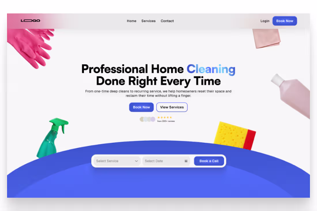 Cover image for Cleaning Service Website
