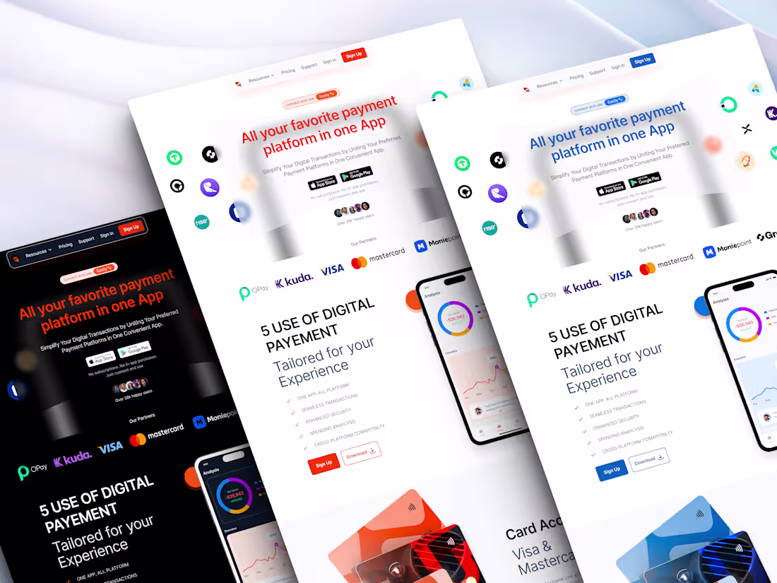 Cover image for Fintech landing page