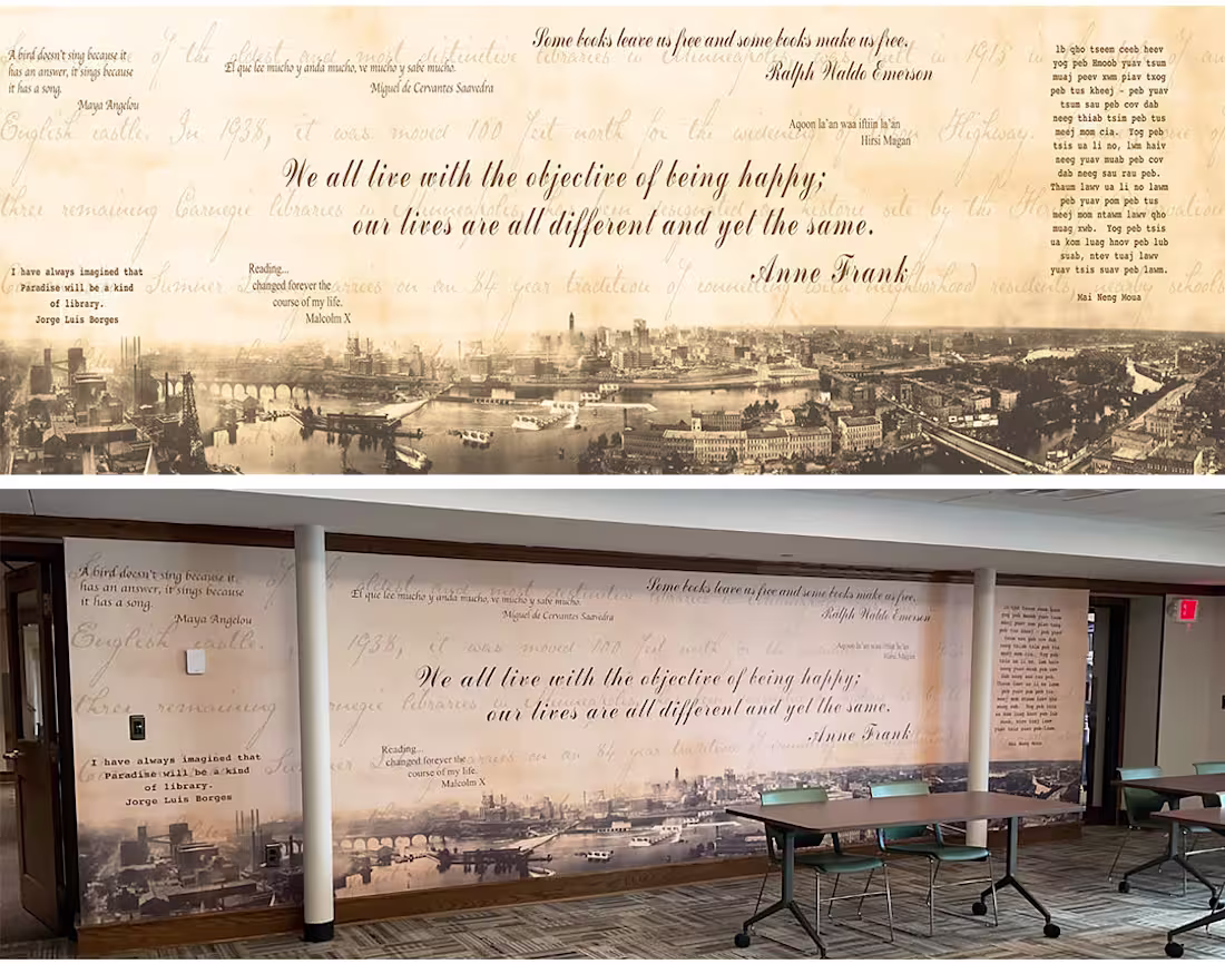 Cover image for Wall mural recreated