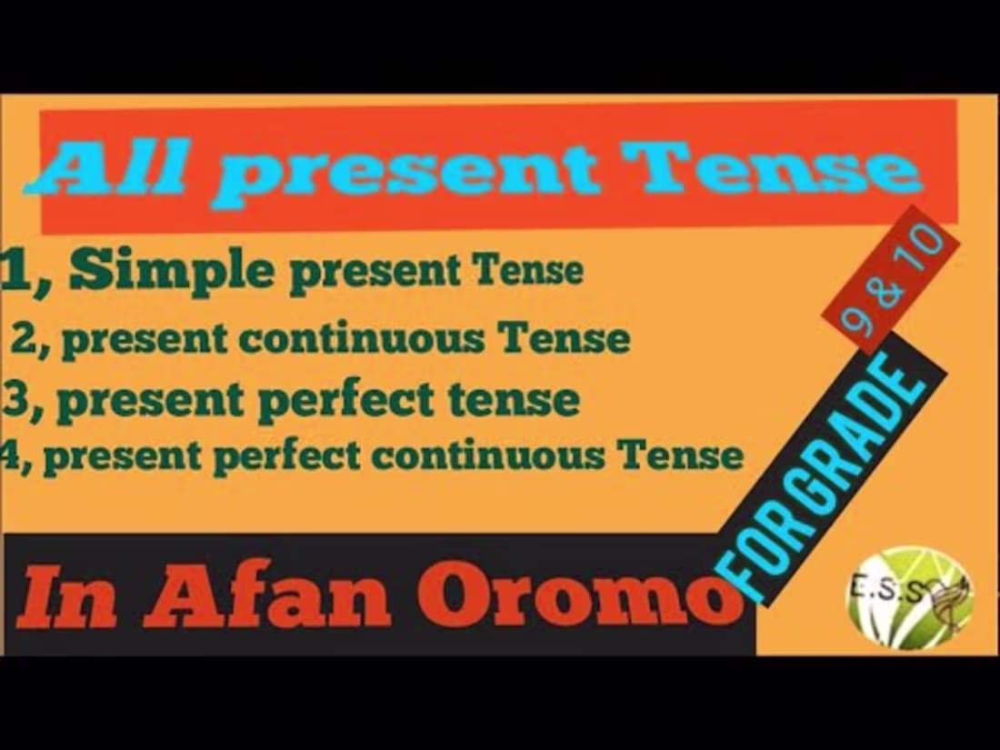 Cover image for English tense in afan oromo/Simple present tense in Oromo/ unqu…