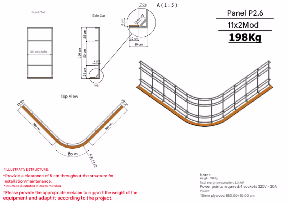 Cover image for 🔄 Curved LED Structures (Convex or Concave) – 3D