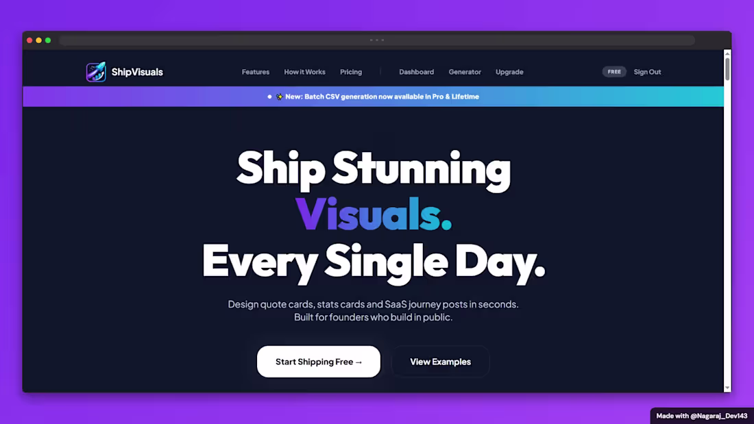 Cover image for ShipVisuals - Design quote cards,