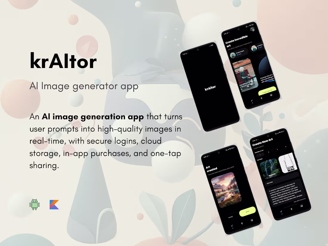 Cover image for krAitor (AI Image Generator) Android app