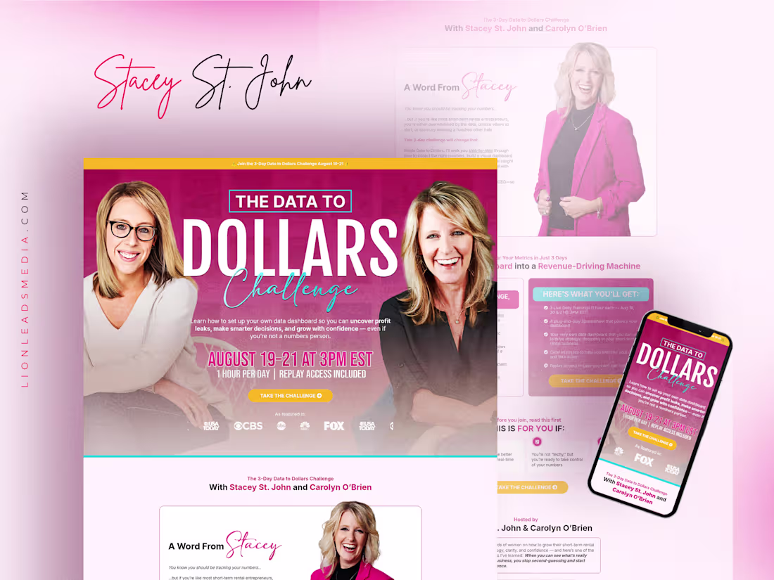 Cover image for Data to Dollars" 3-Day Business Challenge Funnel Design & Build