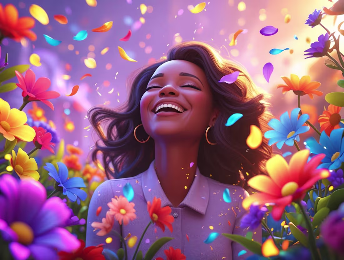 Cover image for This vibrant 3D digital illustration captures the pure joy o...