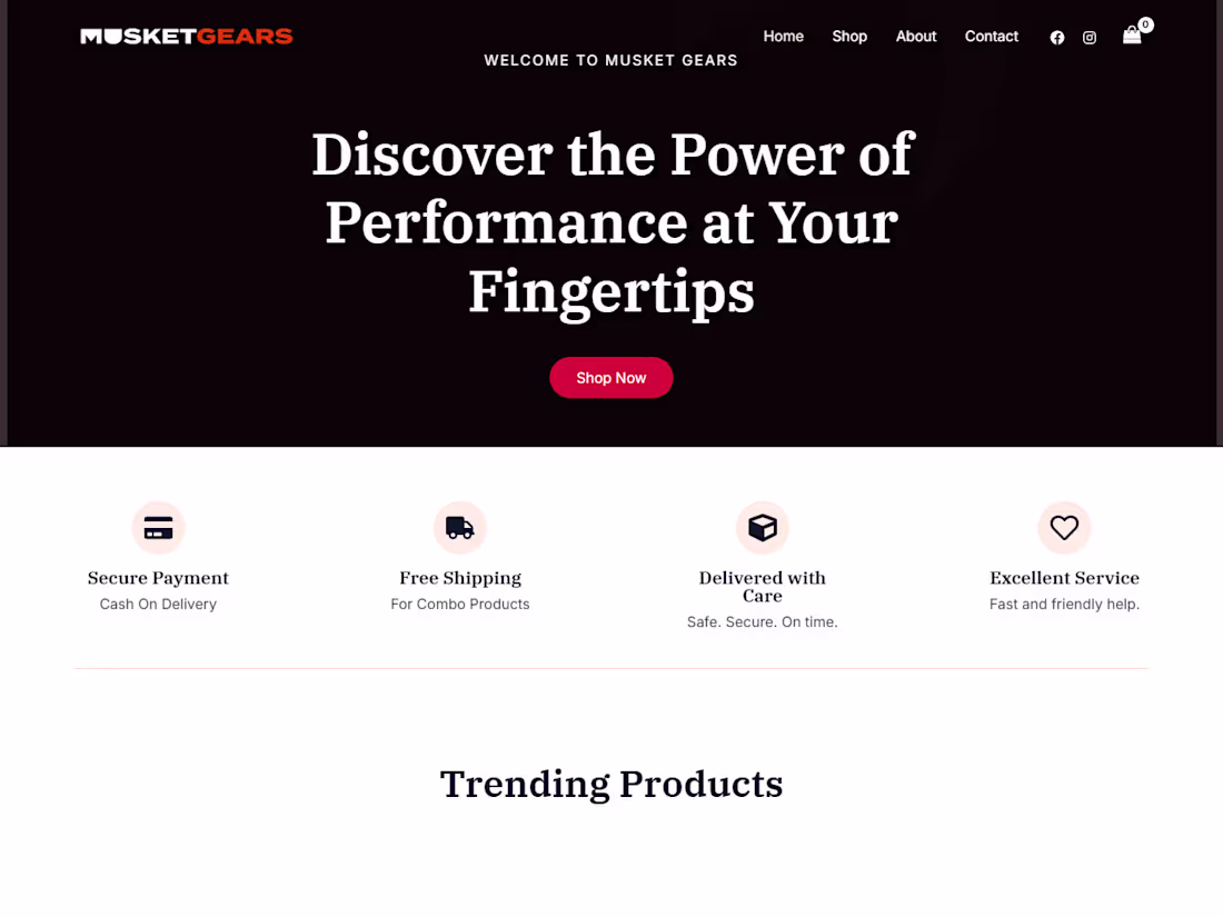 Cover image for I have done building my E-commerce Website https://musketgea...