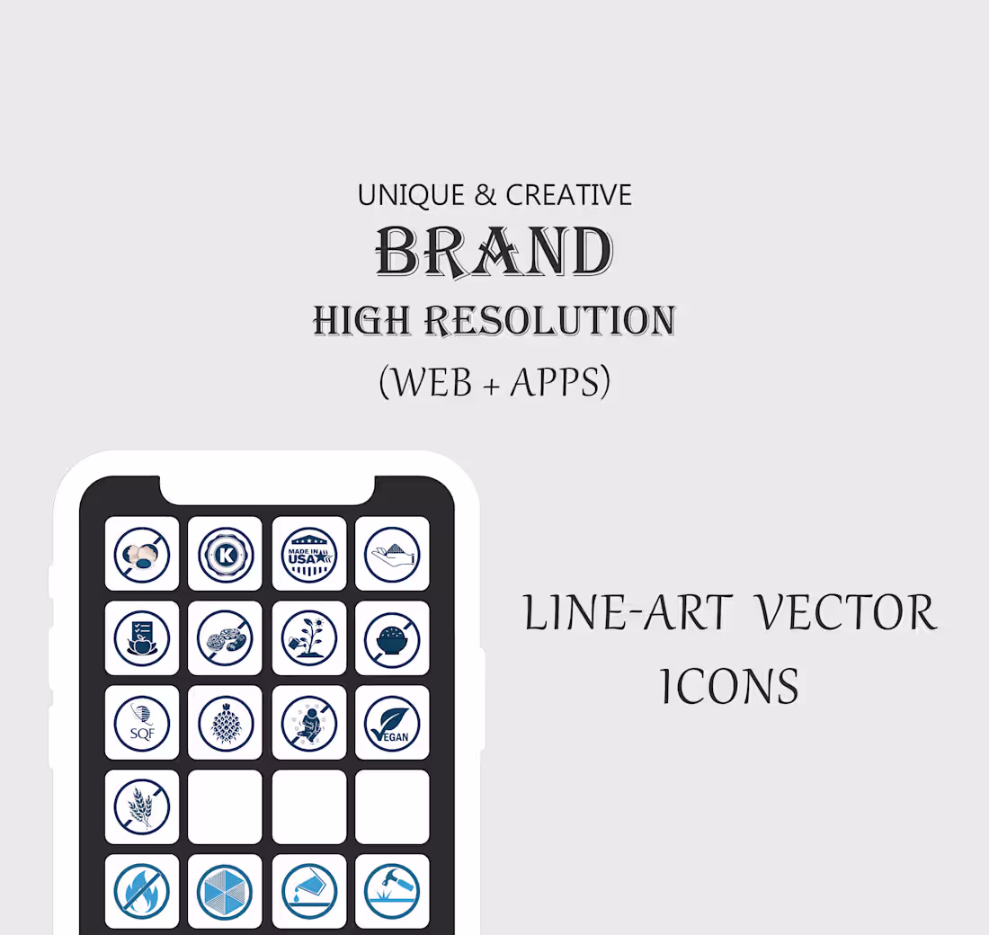 Cover image for Flat Vector High Resolution Illustration BRAND ICONS