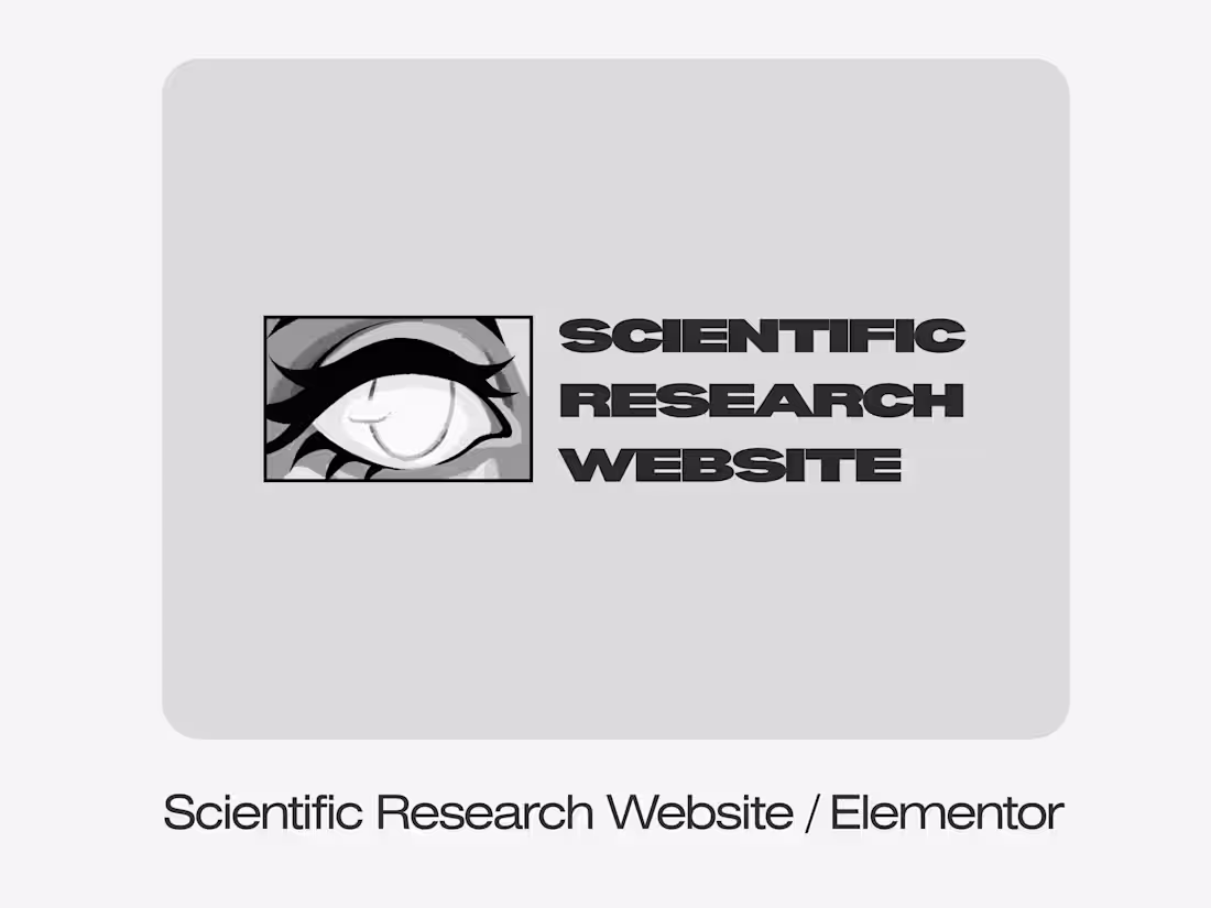 Cover image for Scientific Research Website / Elementor PRO