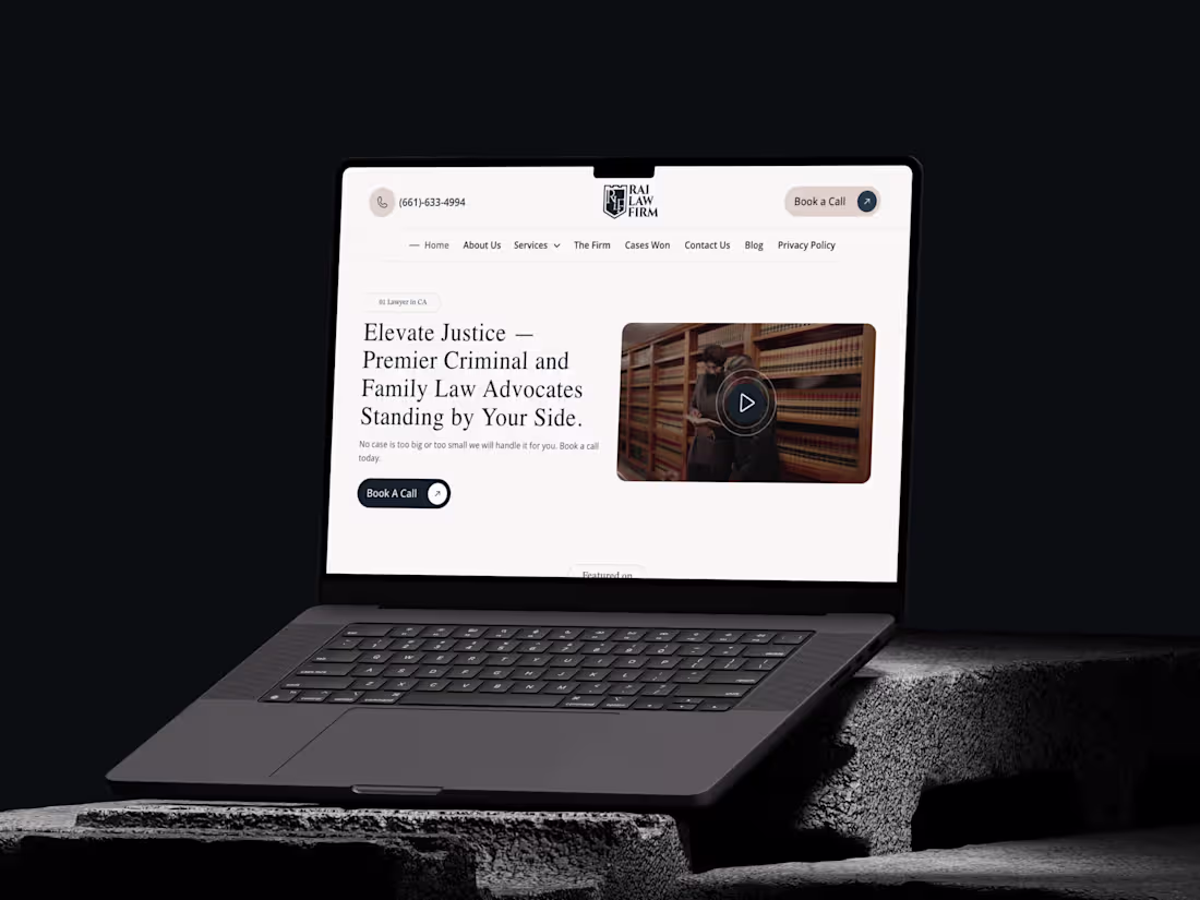 Cover image for ⚡️ UI/UX Design and Framer Development for Rai Law Firm