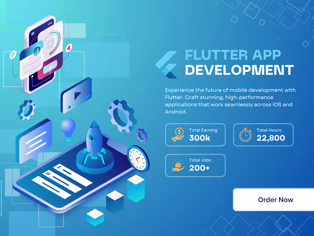 Cover image for Flutter App Development for iOS & Android