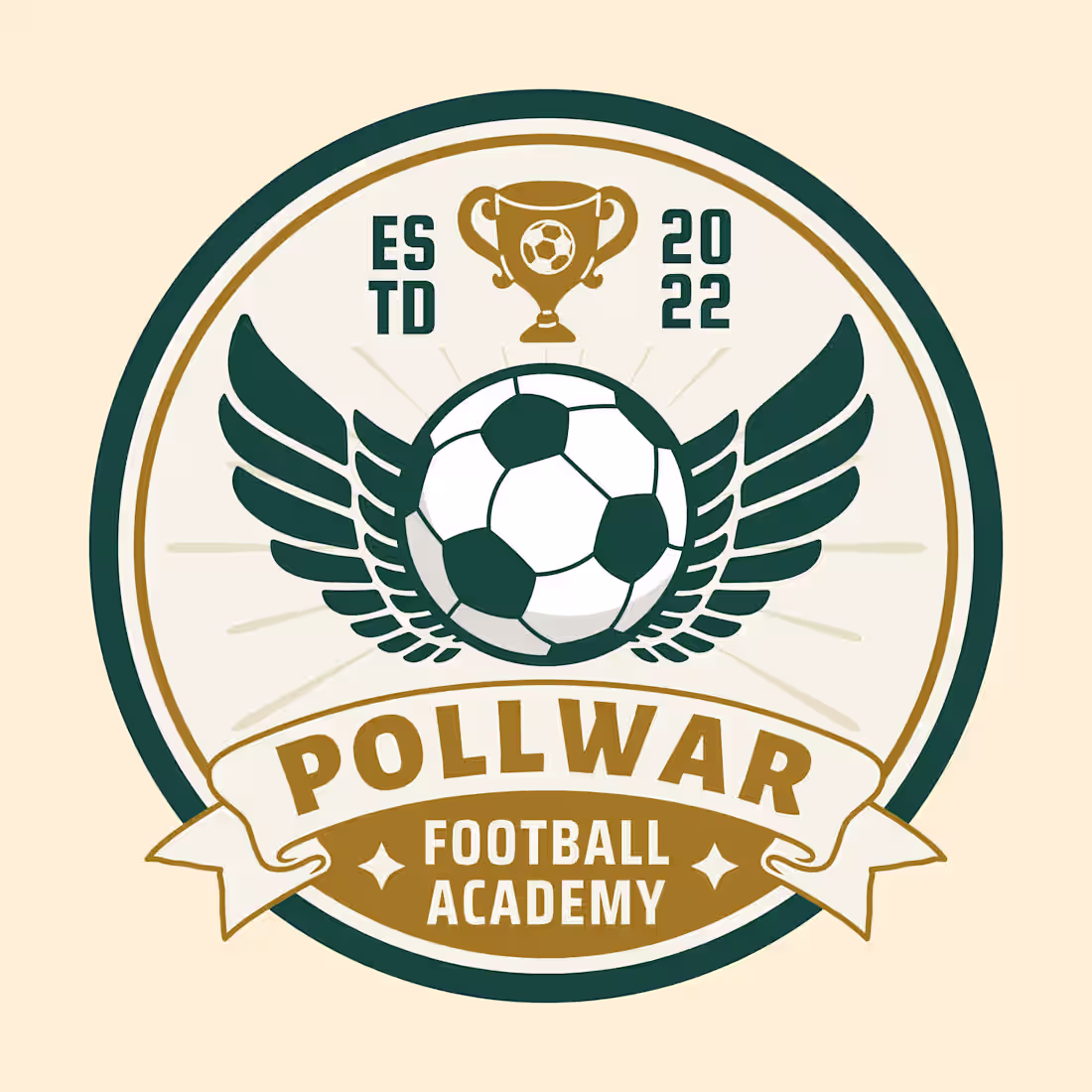 Cover image for Pullwar football academy vintage retro badge logo project