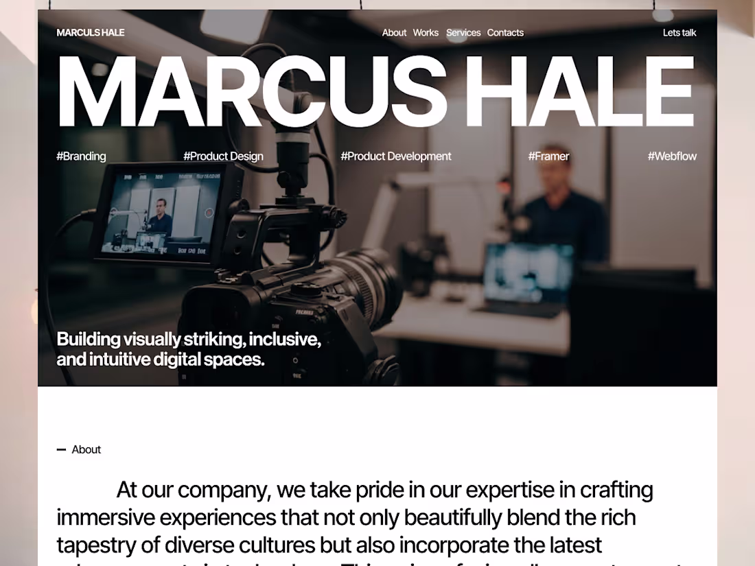 Cover image for Marcus Hale — Personal Brand, Agency & Portfolio Website