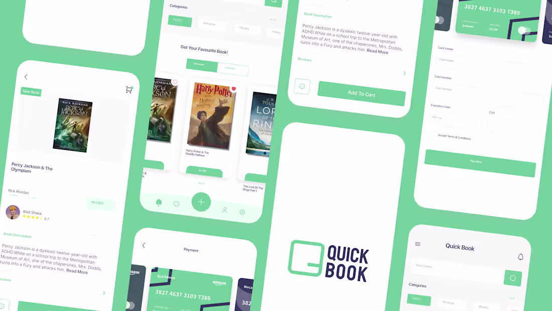 Cover image for Quick Book - Book Buying & Selling App UI/UX