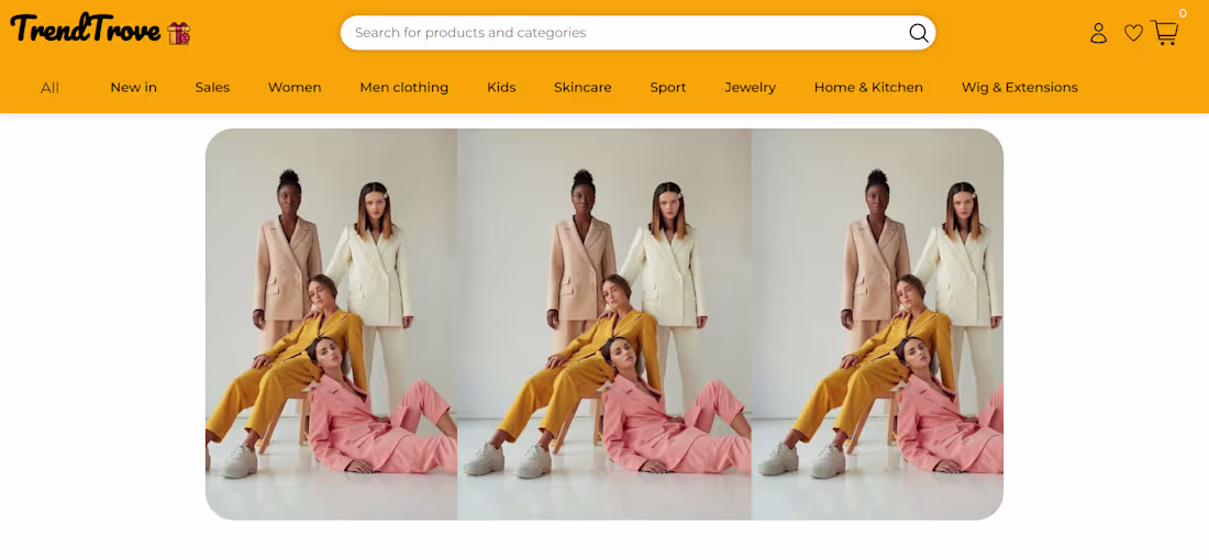 Cover image for TrendTrove – E-commerce Website for Clothing & Kitchen Items