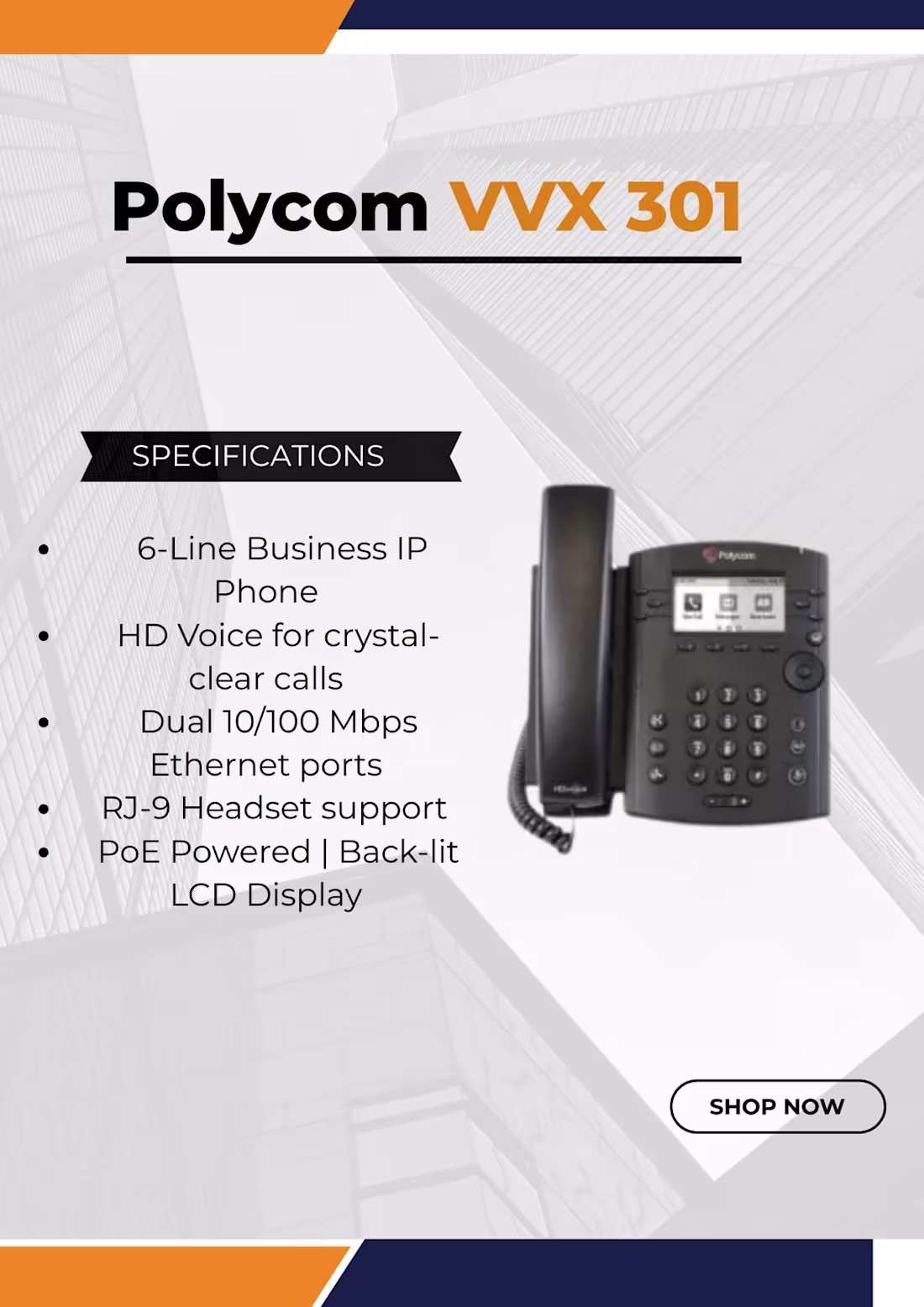 Cover image for Product Flyer Design for Polycom VVX 301 IP Phone